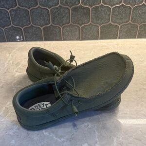 Hey Dude Men's Olive green Slip-On Loafers 13